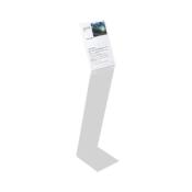 Porte-affiche sur pied en forme Z cristal plexiglass A4